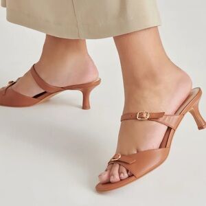 Dolce Vita Lorali Kitten Heel Sandals | Saddle Leather | NIB | Size 8.5 & 9.5